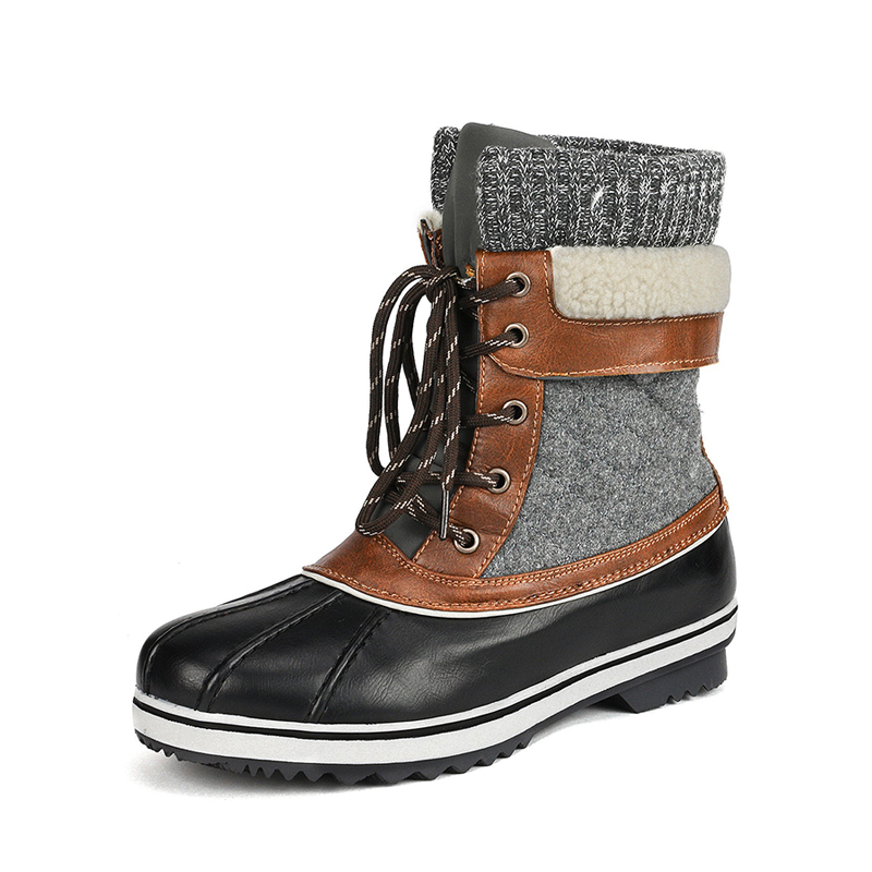 Womens mid calf top snow boots